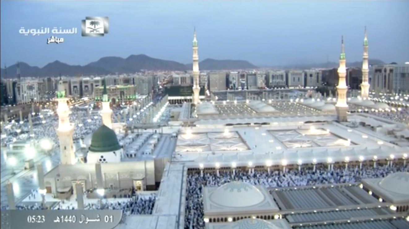 Eid-ul-Fitr Takbeer in Masjid Al-Nabawi Madinah, Shawwal 1, 1440 AH ...