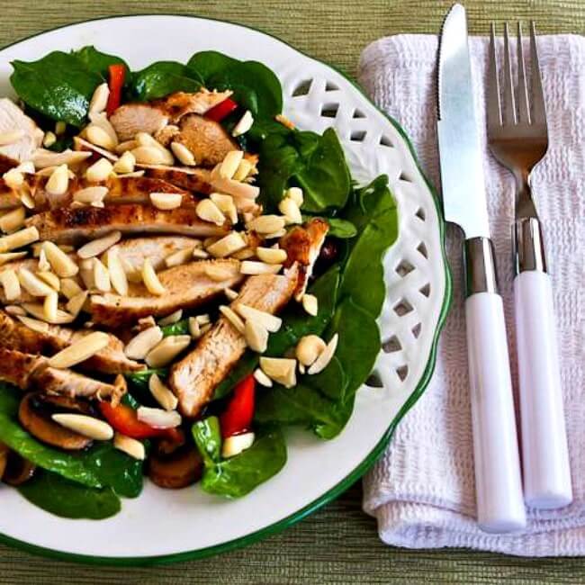Asian Fusion Delight: Crispy Spinach-Almond Salad