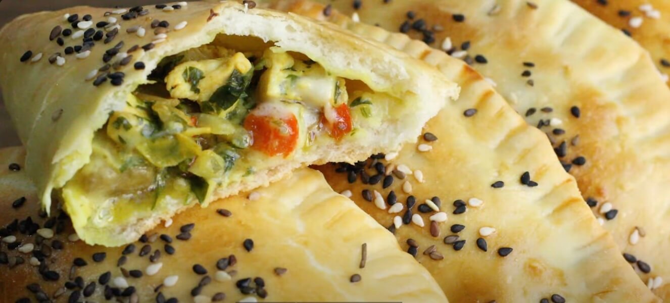 Easy and Delicious Calzone: Chicken, Eggplant, and Tangy Red Pepper