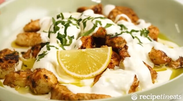 Mediterranean Magic: Lemon Garlic Chicken with Creamy Yogurt Sauce