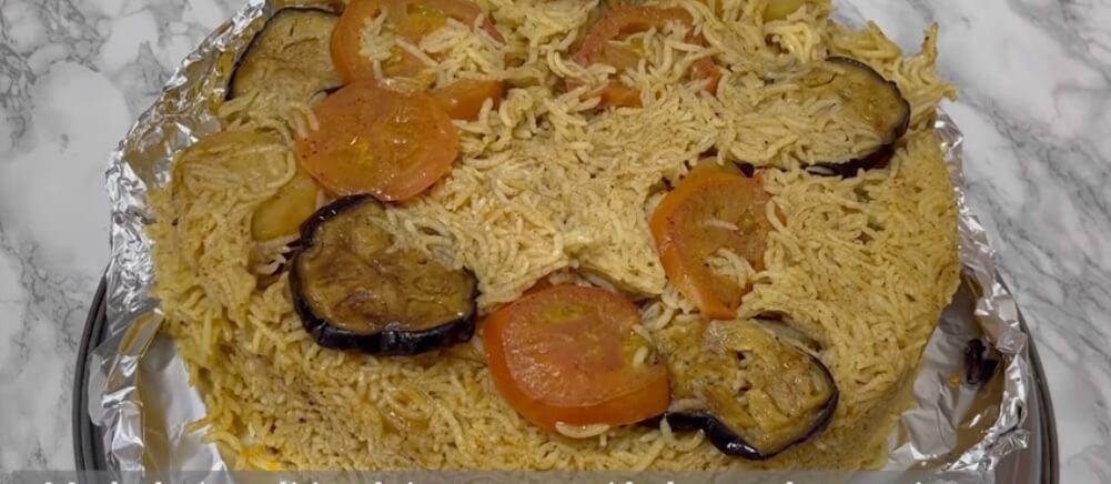 Arabian chicken Maqluba