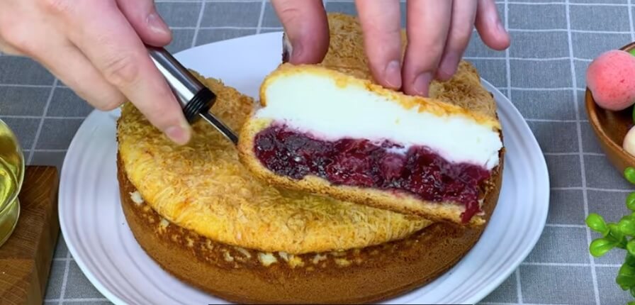 Cherry Bliss: A Creamy Yogurt Cake Delight